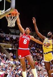 Erving dunking on Lakers