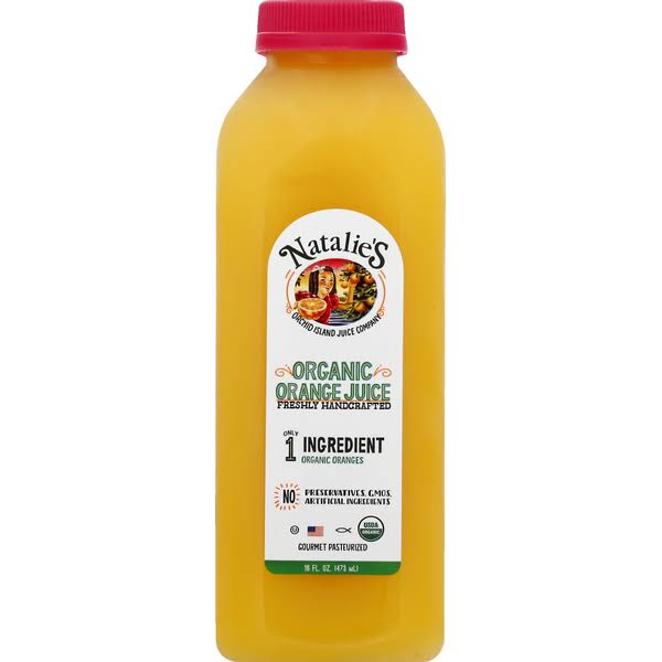 Natalies Juice, Orange, Organic - 16 fl oz