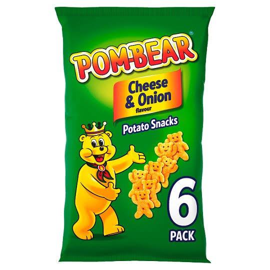 Pom Bear Cheese & Onion Crisps 6 Pack 6 x 13g