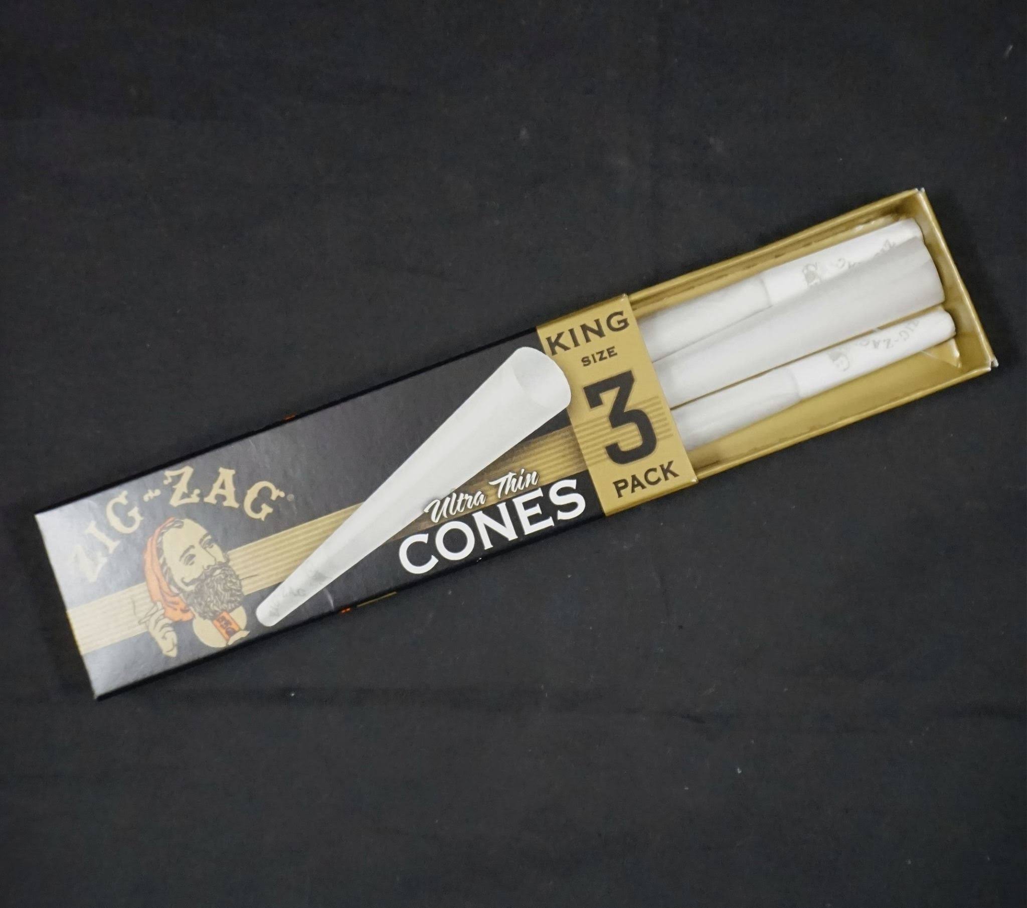 Zig-zag Paper Cones - King Size 6 Pack 18 Cones