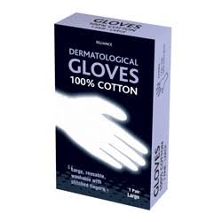Reliance Dermatological Gloves 100% Cotton 1 Large Pair