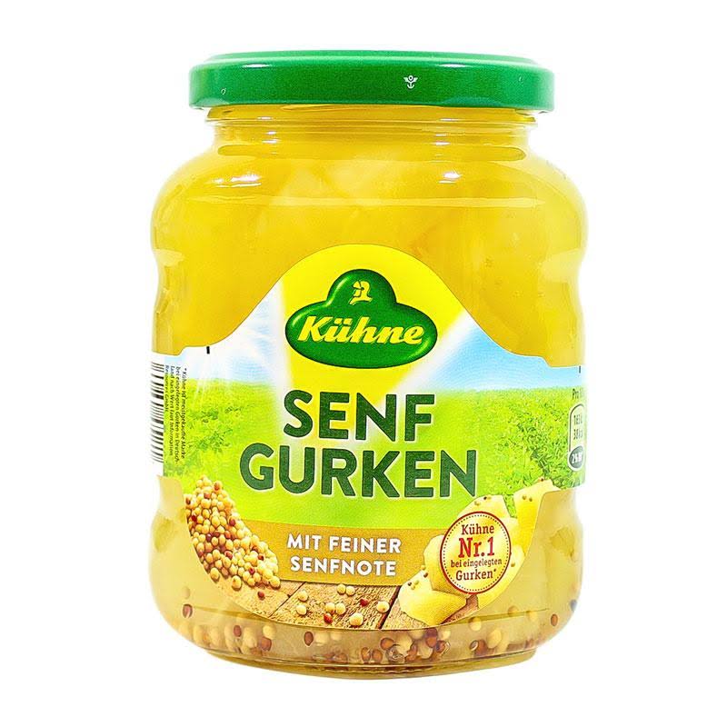 Kuhne Peeled Dill Mustard Pickles Senfgurken, 11.6 oz/330 G