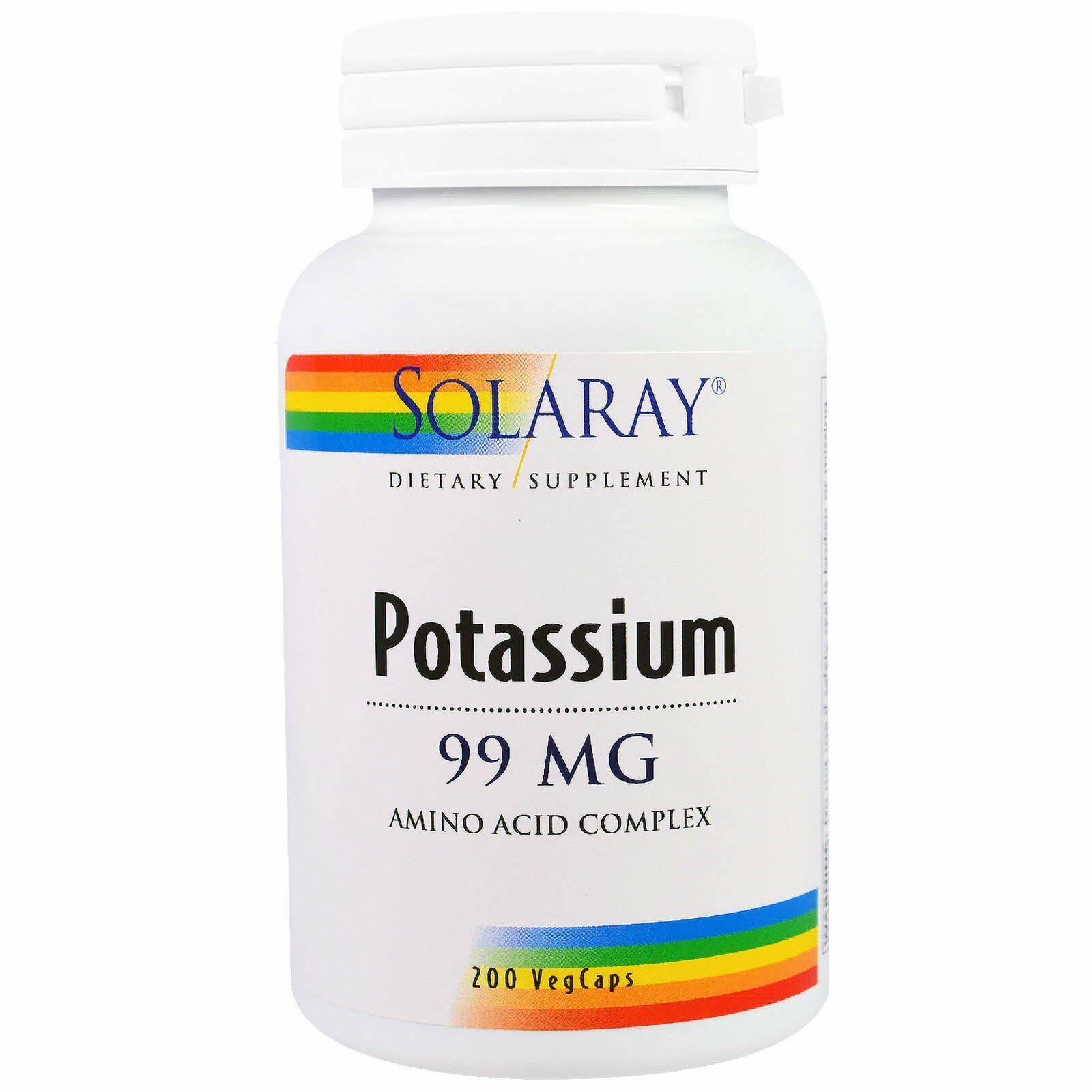 Solaray, Potassium, 99 mg, 200 Veggie Caps