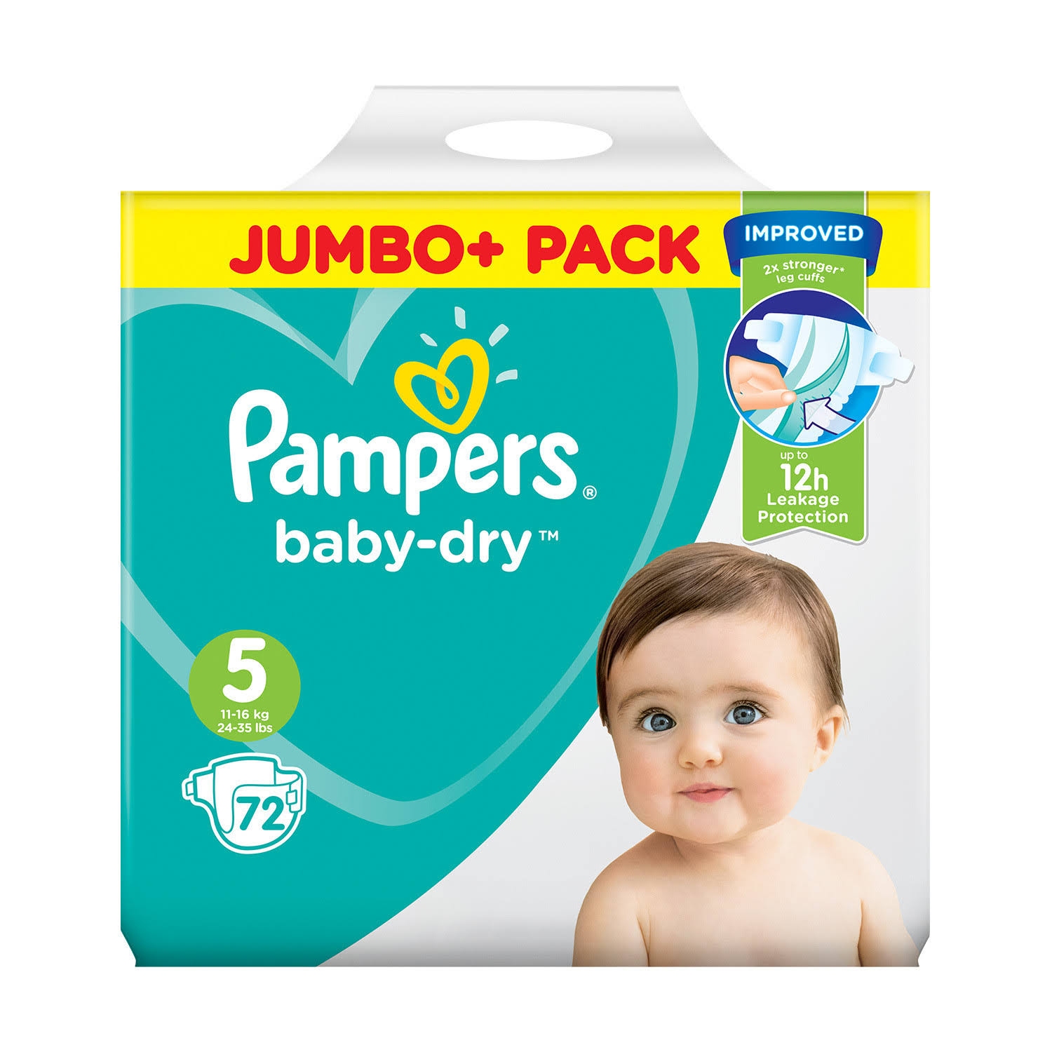 Pampers Baby Dry Nappies - Size 5, 72pk