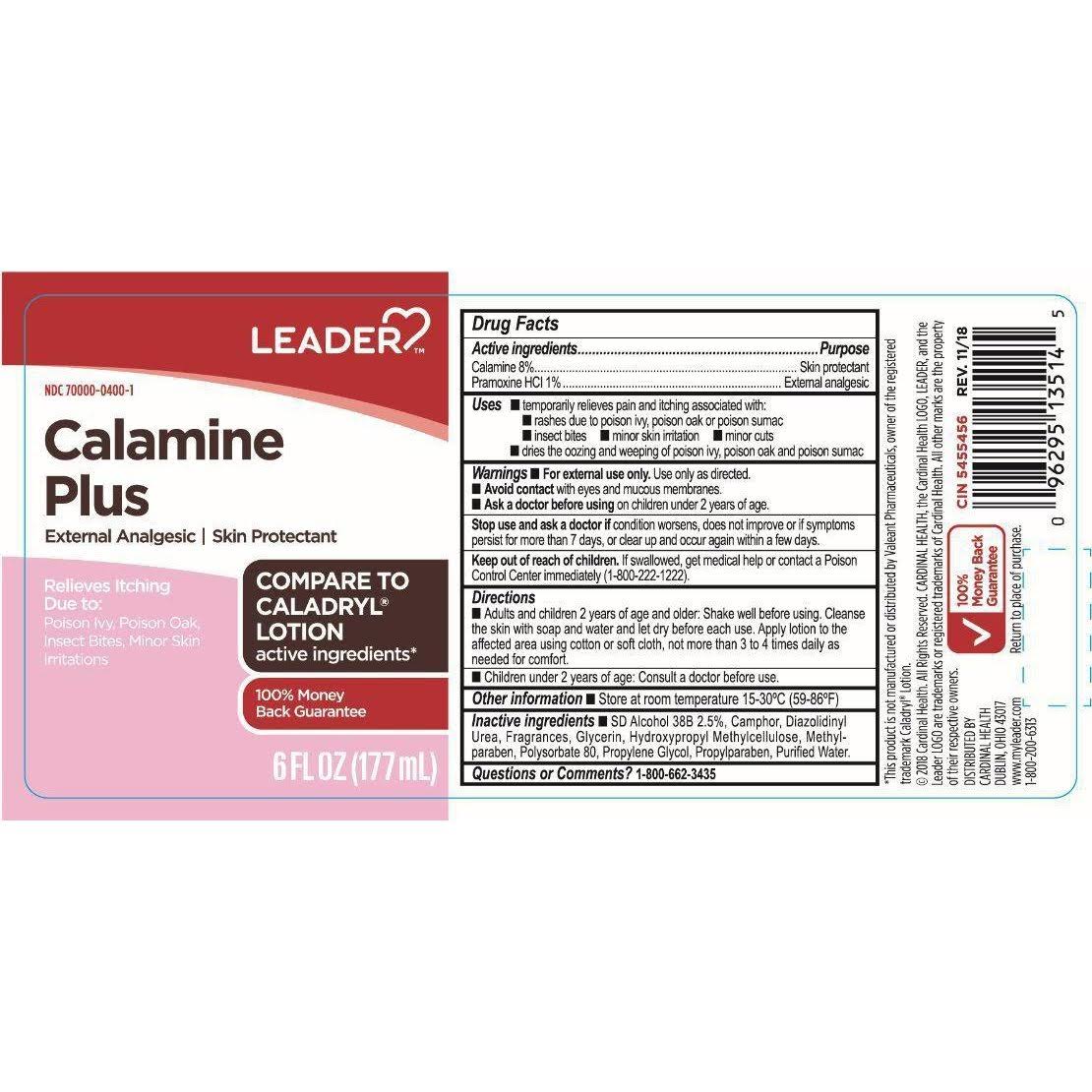 Leader Calamine Plus Lotion, 6 fl oz