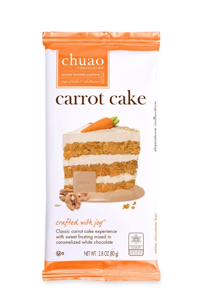 Chuao Chocolatier Carrot Cake White Chocolate Bars | Gourmet Caramel C
