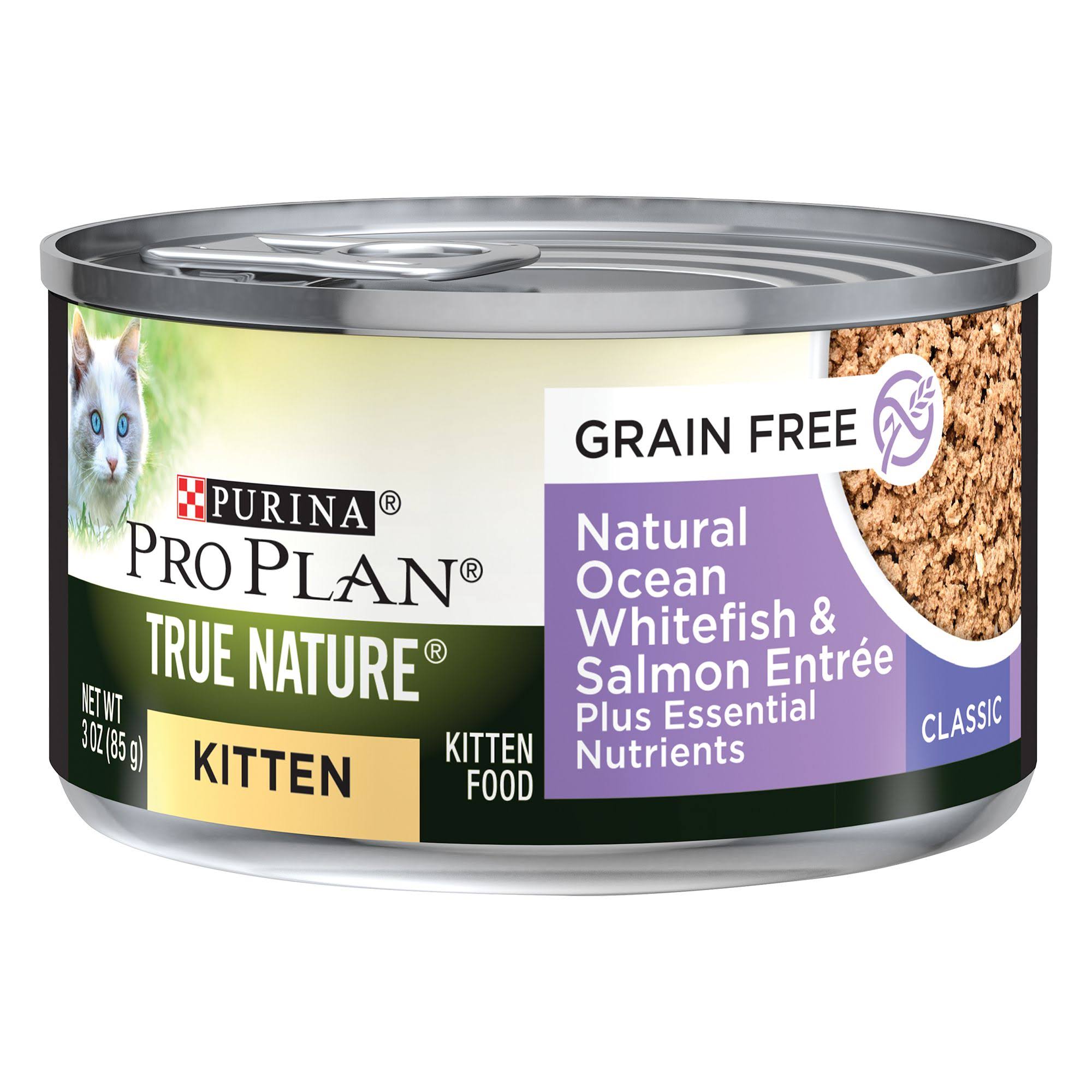 Purina Pro Plan Grain Free Ocean Whitefish & Salmon Formula Wet Kitten Food Pate, 3 oz.
