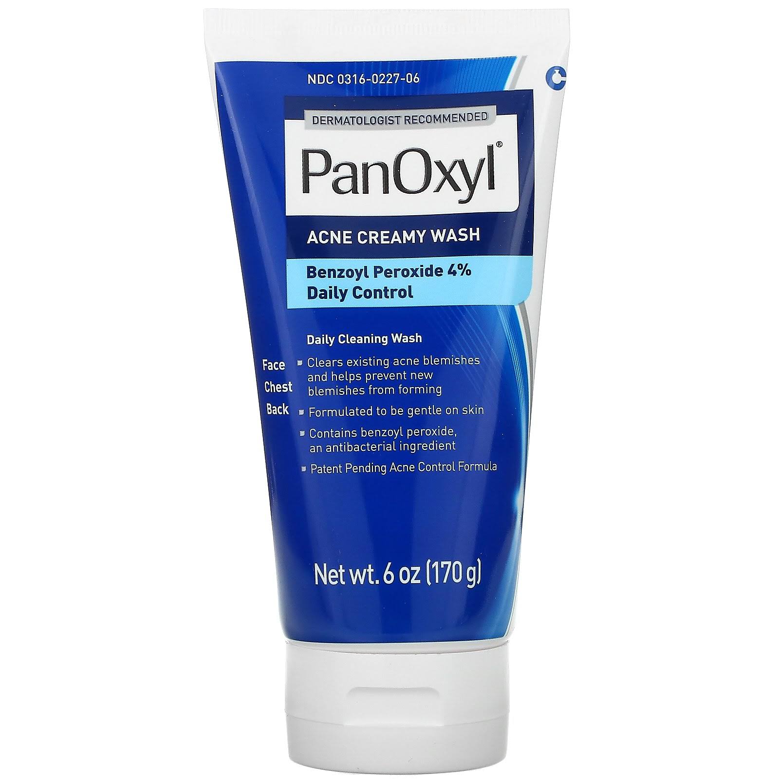 Panoxyl Acne Creamy Wash, Daily Control - 6 oz