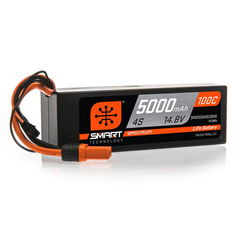 Spektrum Smart LiPo Battery - 5000mAh, 4S, 14.8V, 100C