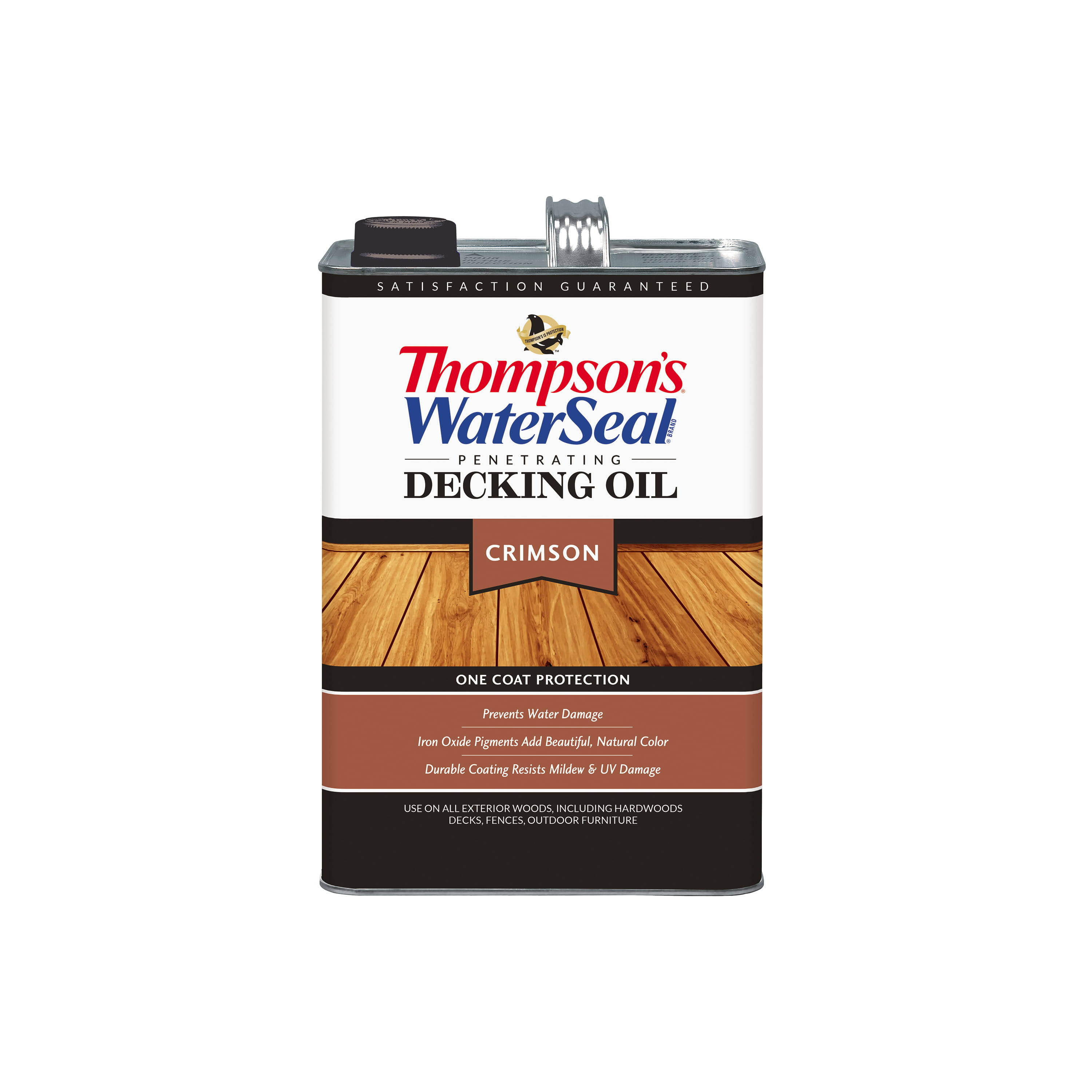 Thompson's Waterseal Penetrating Decking Oil, Crimson, 1-Gal | Garage | 30 Day Money Back Guarantee | Delivery Guaranteed