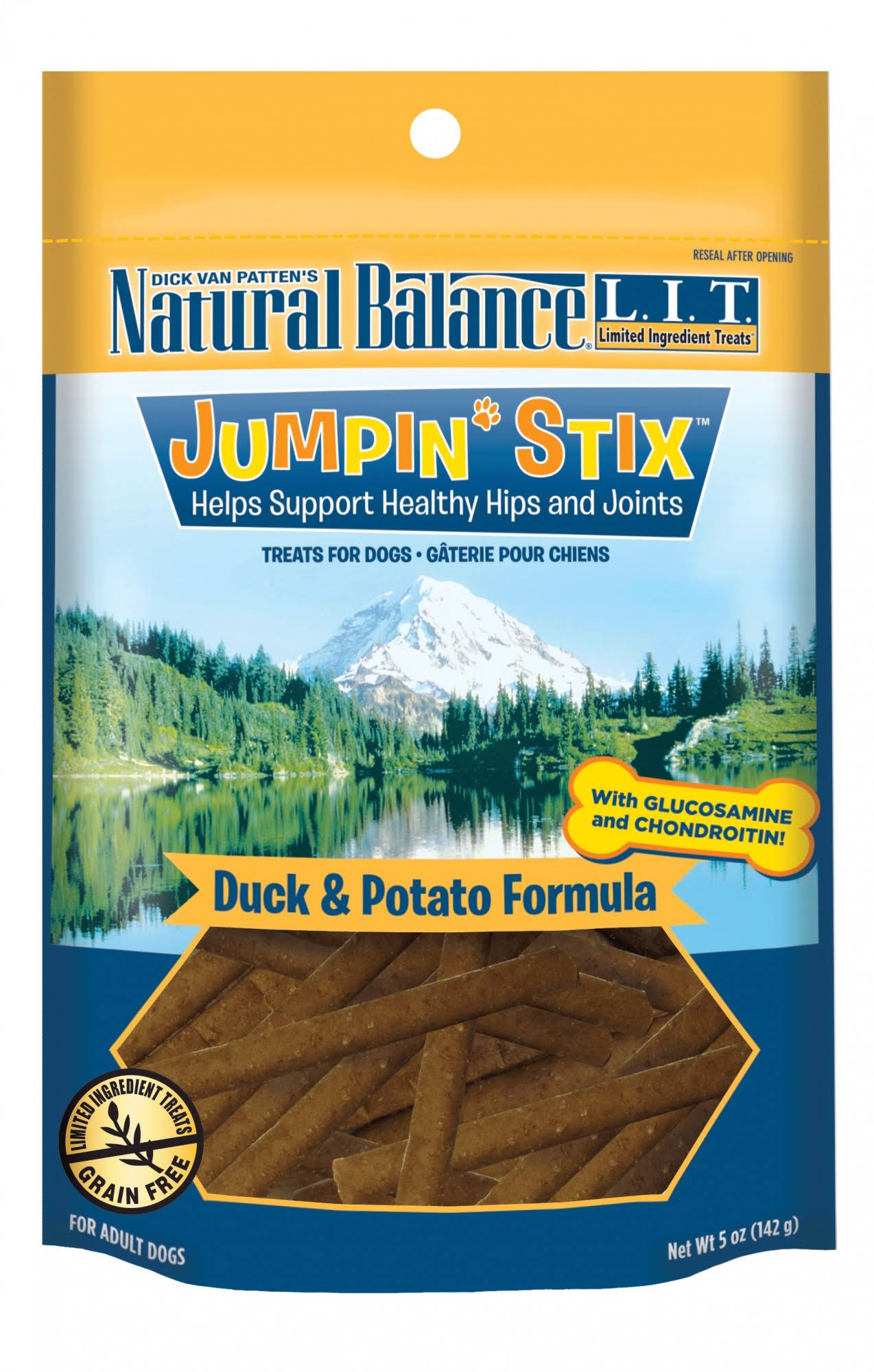 Natural Balance Pet Foods NA44062 Jumpin Stix Dog Treats - Duck and Potato Formula, 5oz