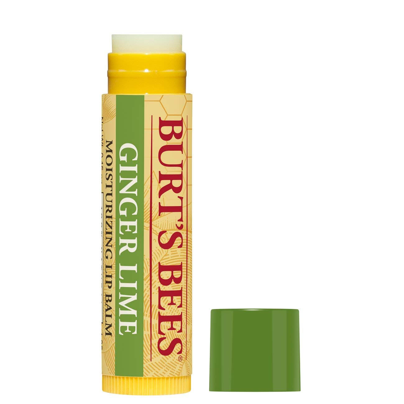 Burt's Bees 100% Natural Moisturizing Lip Balm, Ginger Lime - 1 Tube