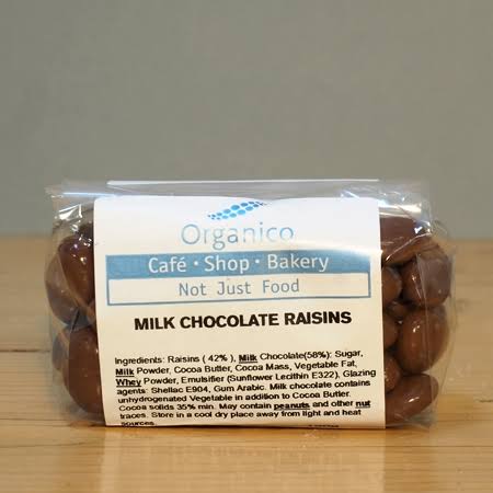 Organico Milk Chocolate Raisins (100g)|Organico