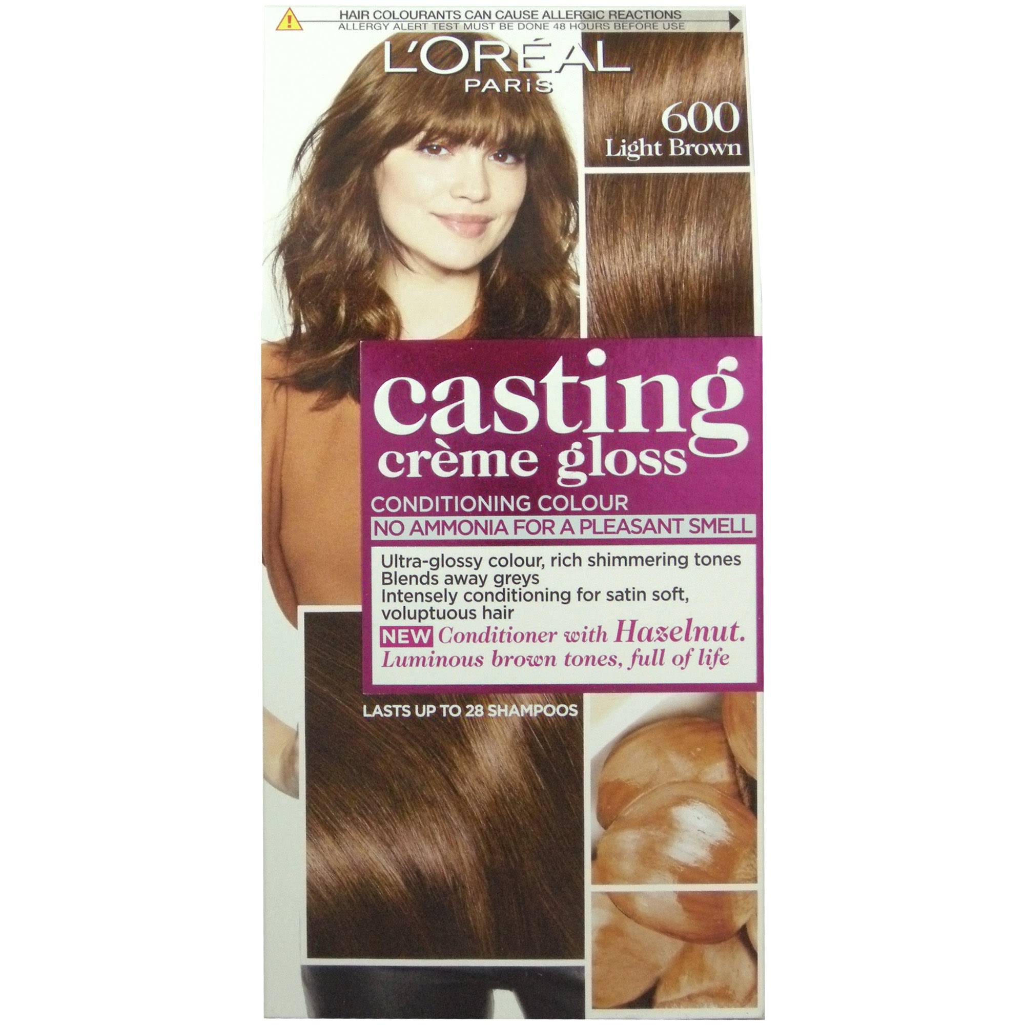 L'Oreal Casting Creme Gloss Semi Permanent Hair Dye - 600 Light Brown