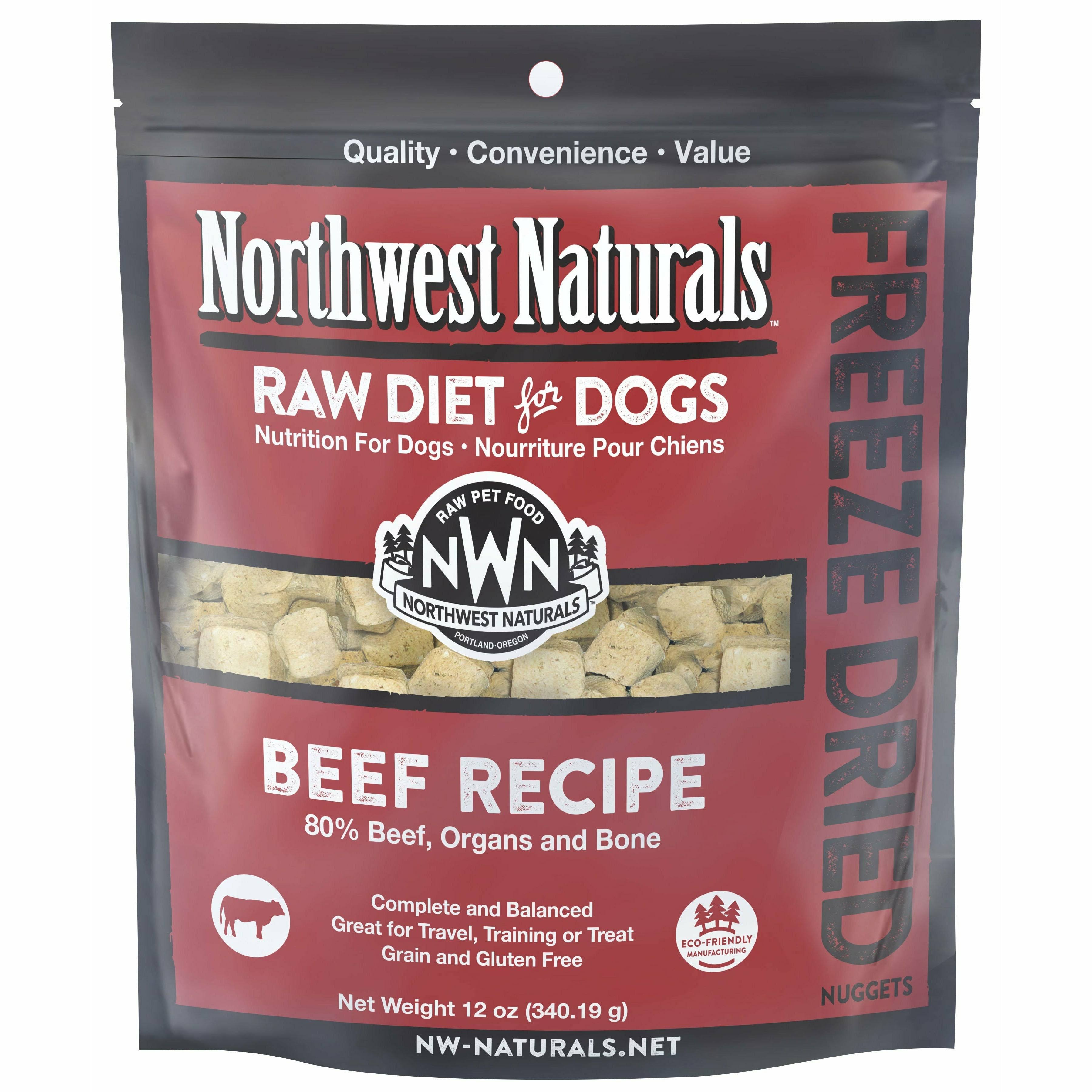 Northwest Naturals Freeze-Dried Dog Food - Beef Nuggets 12 oz