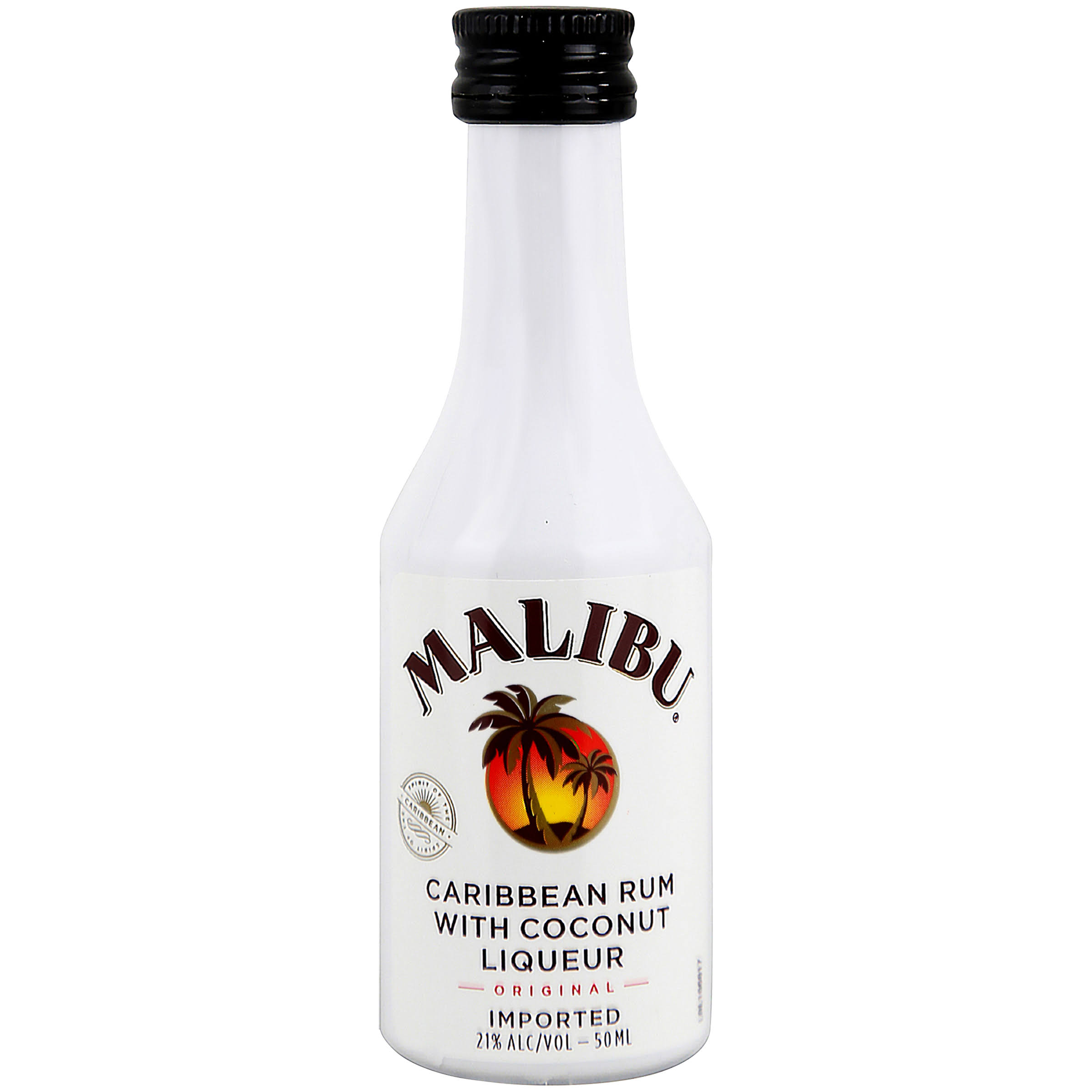 Malibu Rum, Caribbean, with Coconut Liqueur, Original - 50 ml