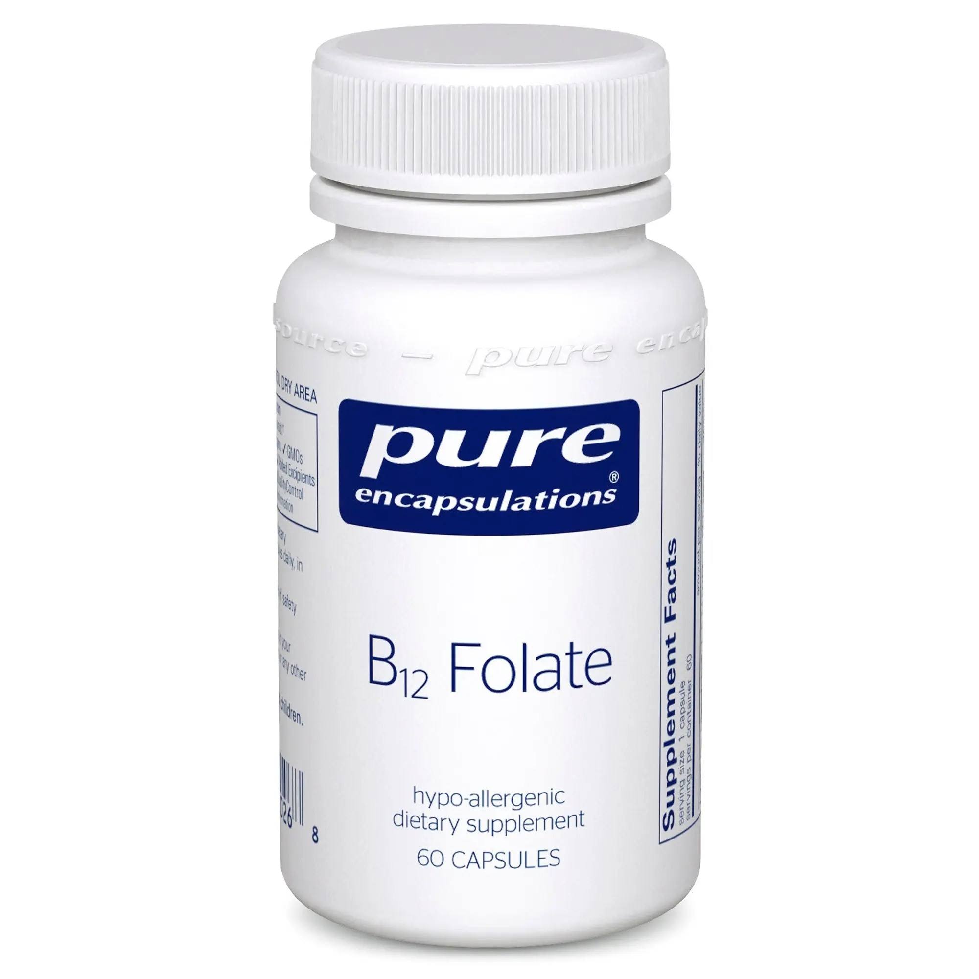 Pure Encapsulations B12 Folate Dietary Supplement - 60ct