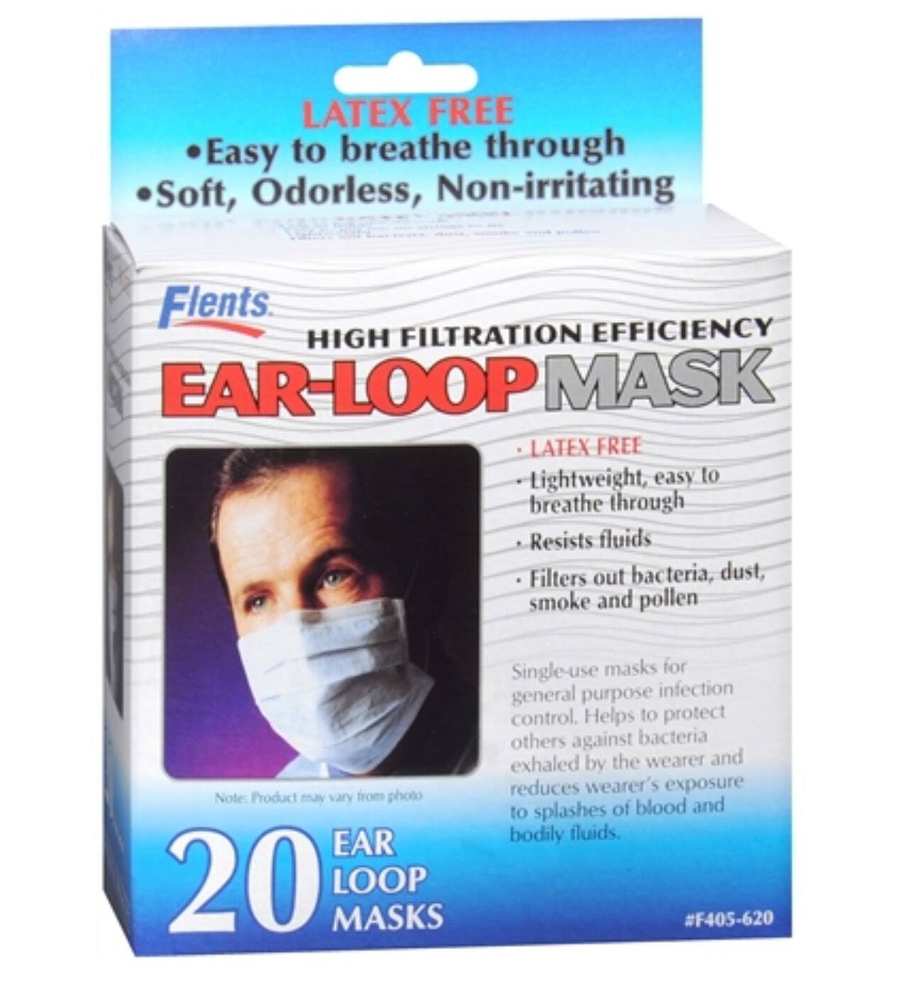 Flents Bacterial Filtration Efficiency Ear Loop Masks - x20
