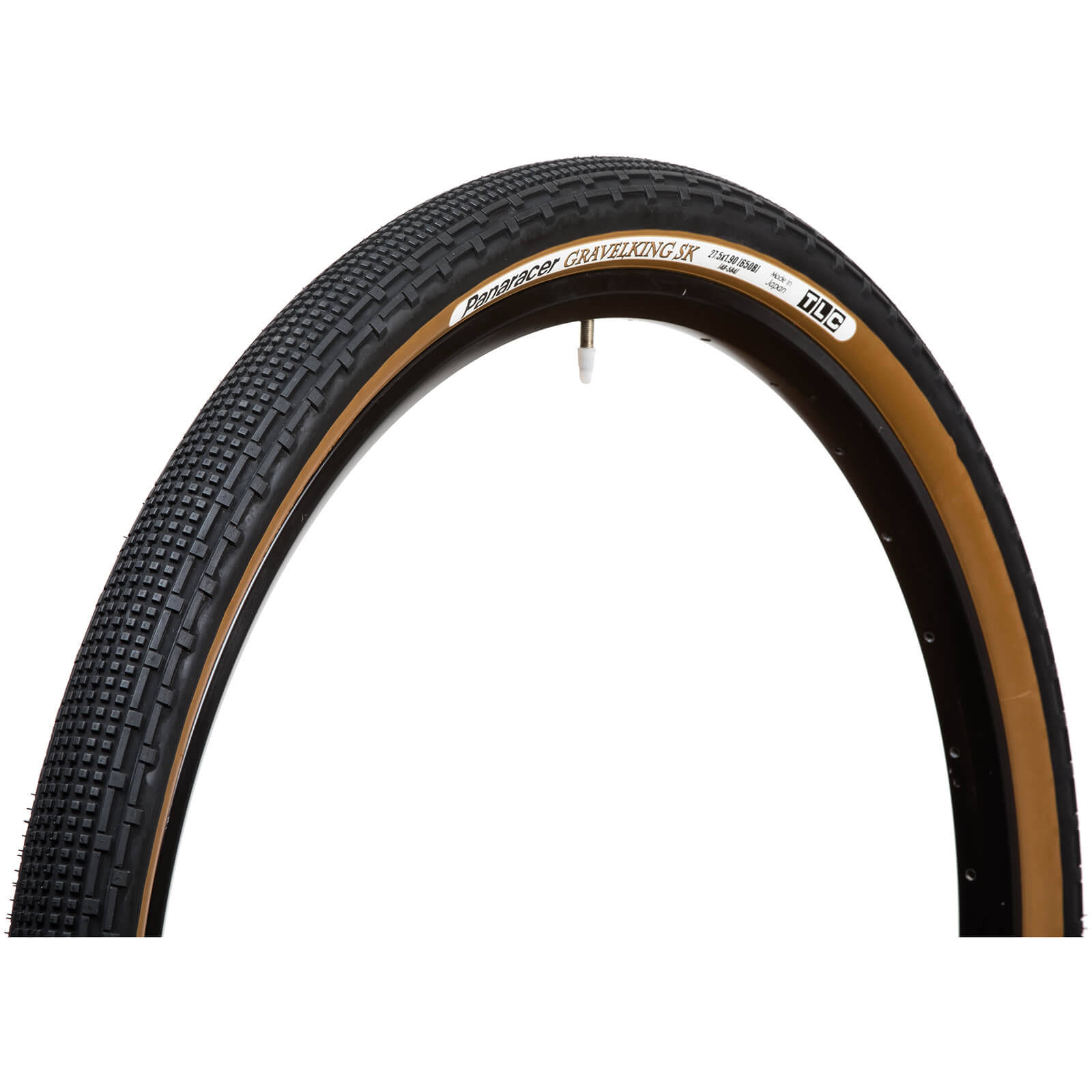 Panaracer Gravel King SK Tubeless Folding Tire - Black/Brown, 27.5" x 1.9"