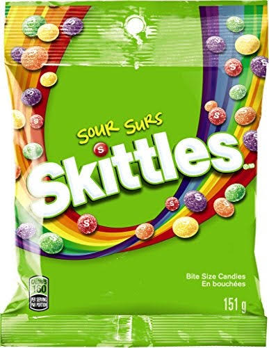 Skittles Bite Size Candies - Sour, 151g