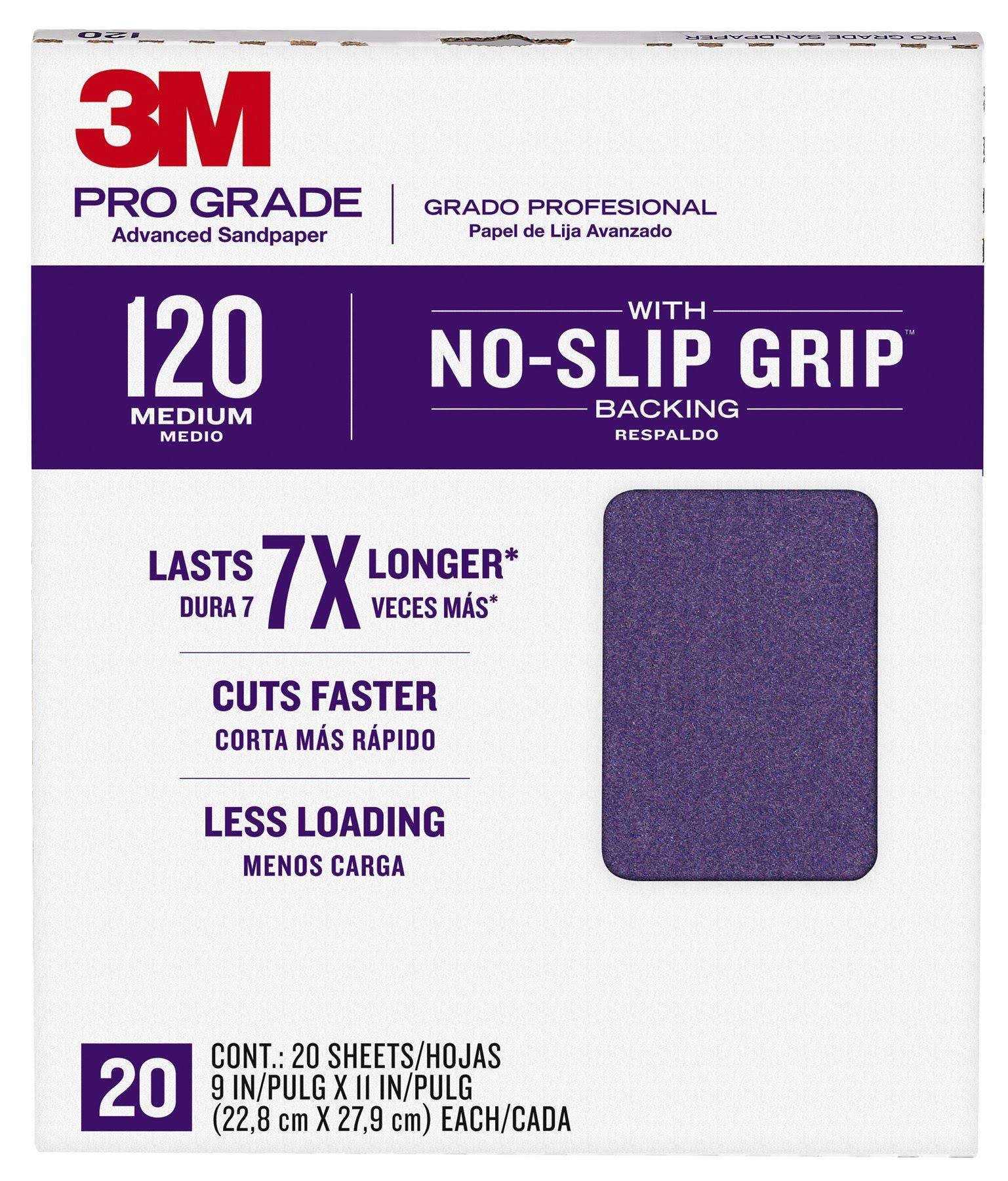 3M 26120CP-P-G Pro Grade Advanced Sandpaper - 120 Grit, 9" x 11"