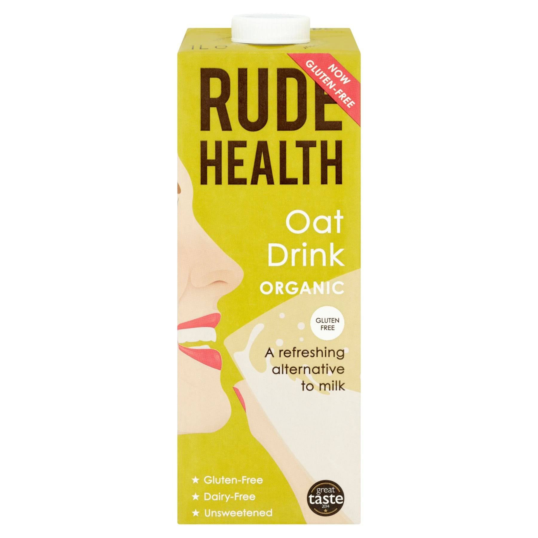 Rude Health Organic Oat Drink - Unsweetened, 1L