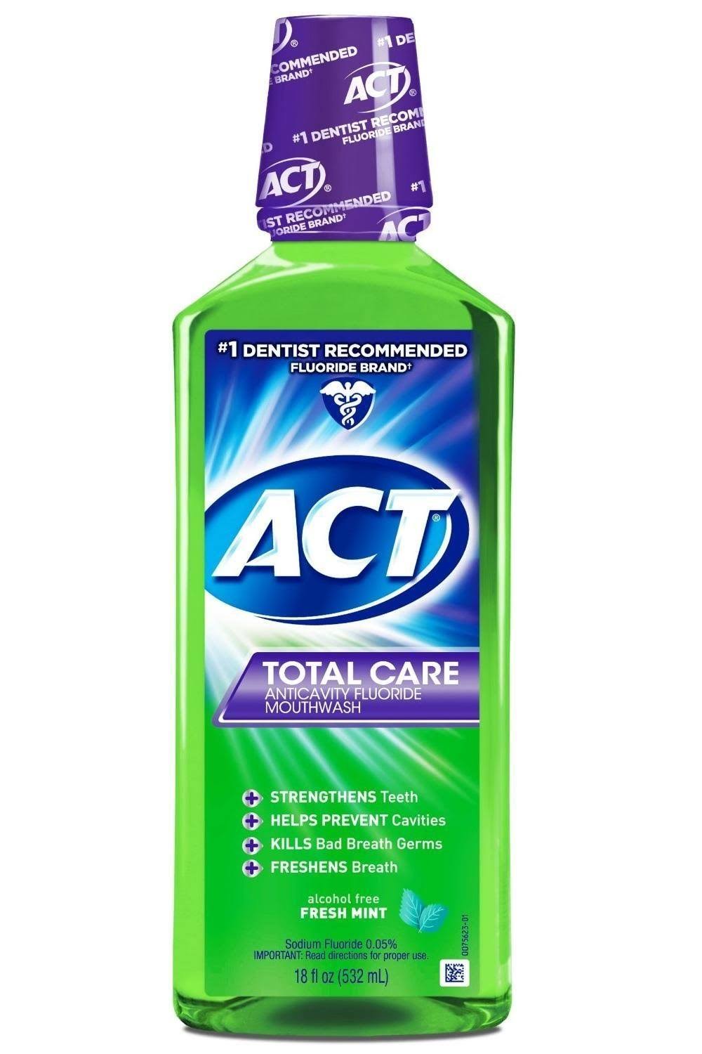 ACT Total Care Anticavity Fluoride Mouthwash - Fresh Mint, 18oz