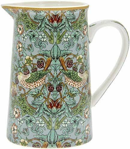 William Morris Strawberry Thief Red Jug By Lesser & Pavey 