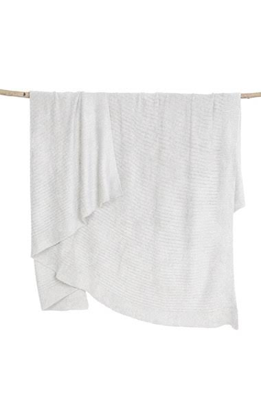 Barefoot Dreams Ribbed Throw - White