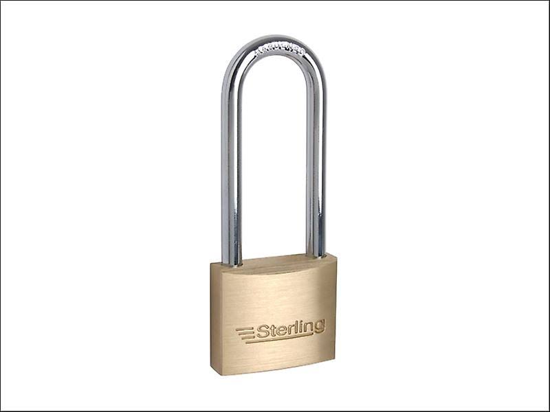 Sterling Locks Mid Security Padlock - Long Shackle, 50mm, Brass