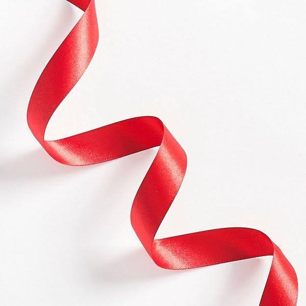 Waste Not Paper Red Satin Ribbon