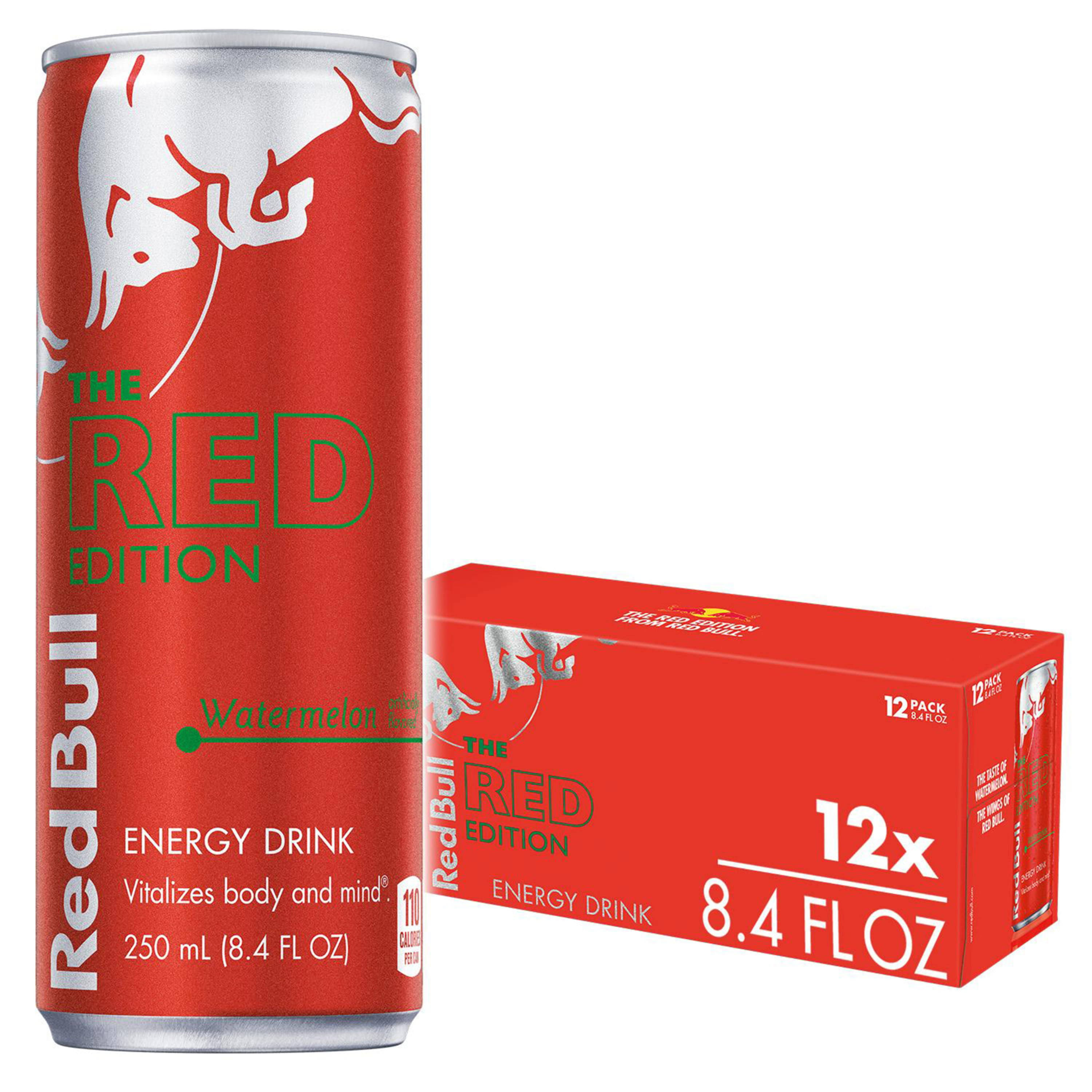 Red Bull Energy Drink, Watermelon, 12 Pack - 12 pack, 8.4 fl oz cans