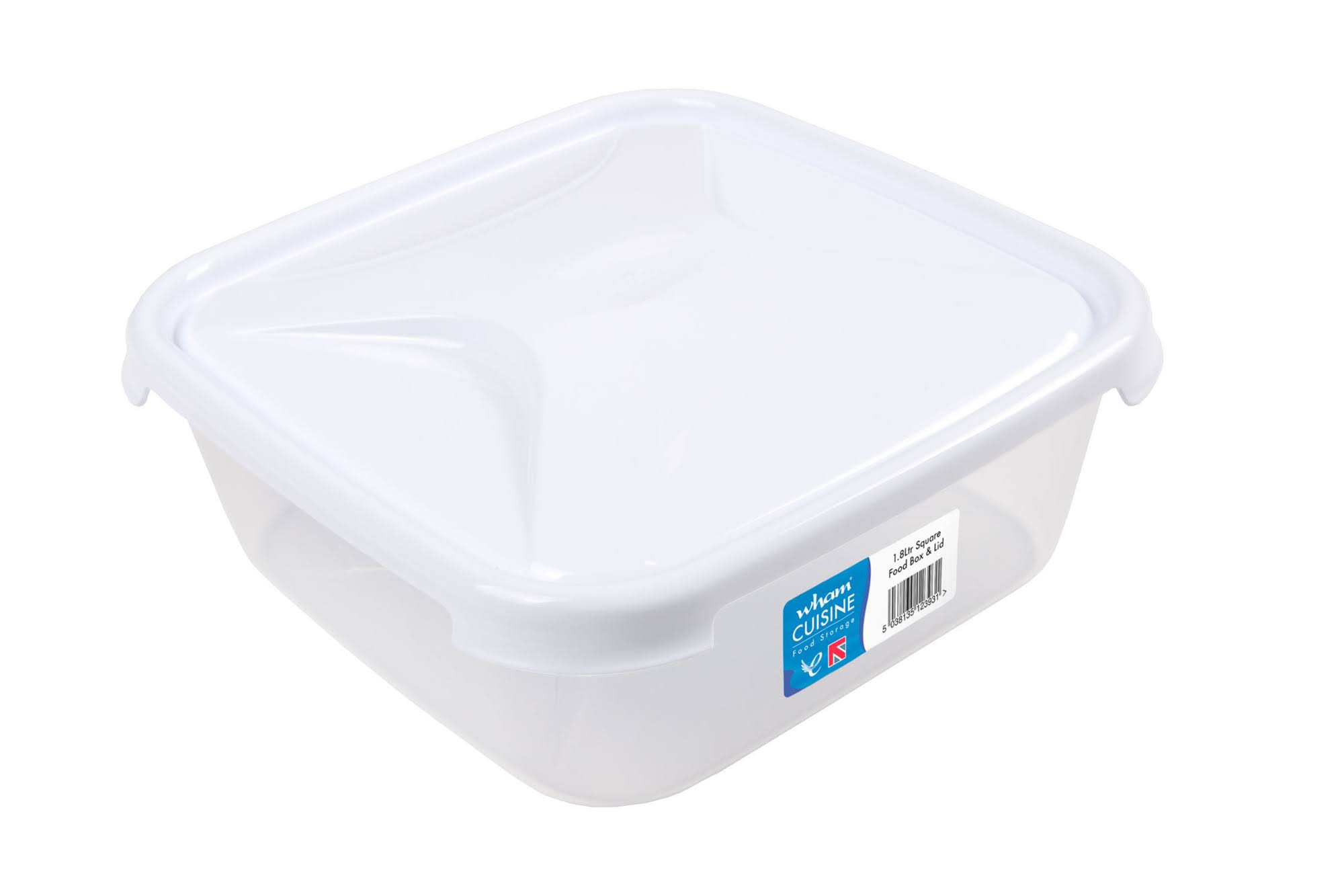 Wham Square Food Storage - 1.8L, White