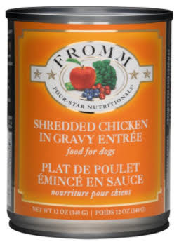 Fromm Four-Star Shredded Chicken in Gravy Entree Canned Dog Food