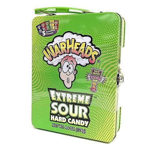 Warheads Extreme Sour Hard Candy Novelty Lunch Box Tin