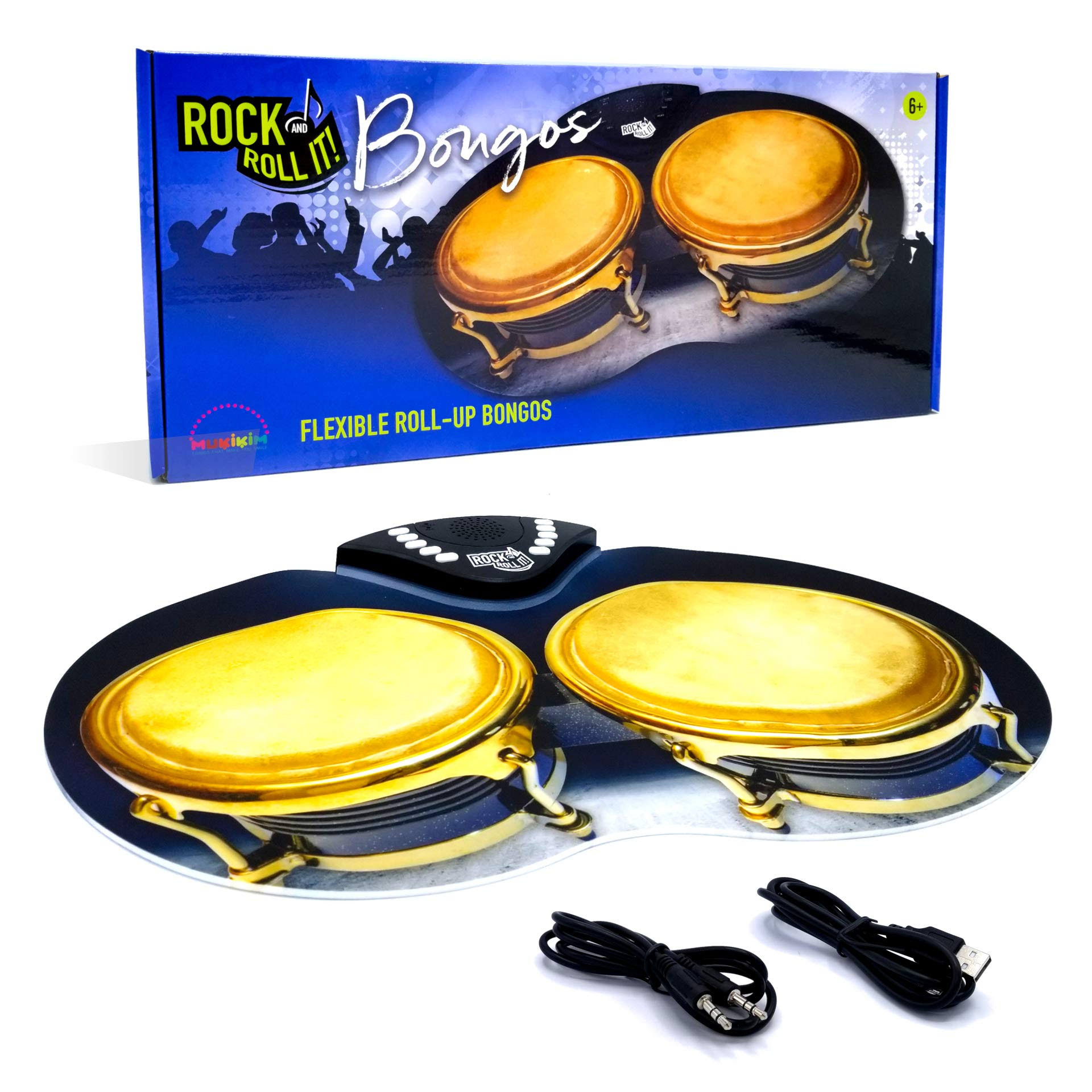 Rock and Roll It Bongos. Flexible & Portable Electronic Hand Drum Pad