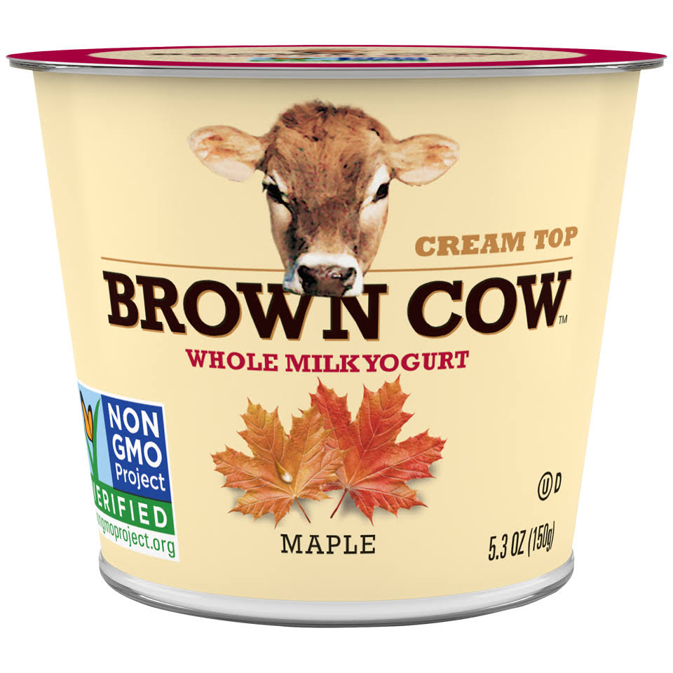 Brown Cow Yogurt, Whole Milk, Maple - 5.3 oz