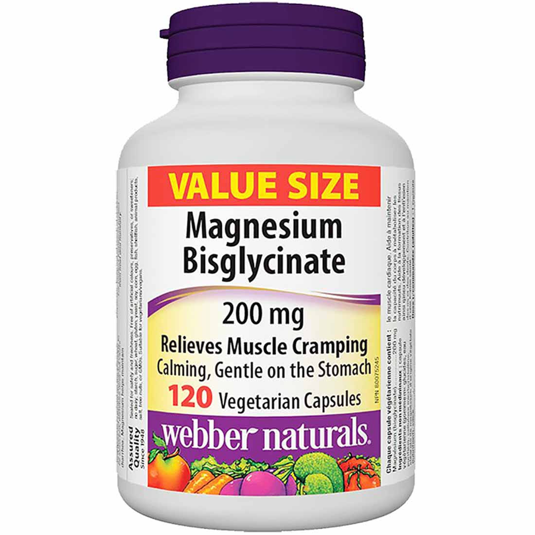 Webber Naturals Magnesium Bisglycinate 200mg Value Size
