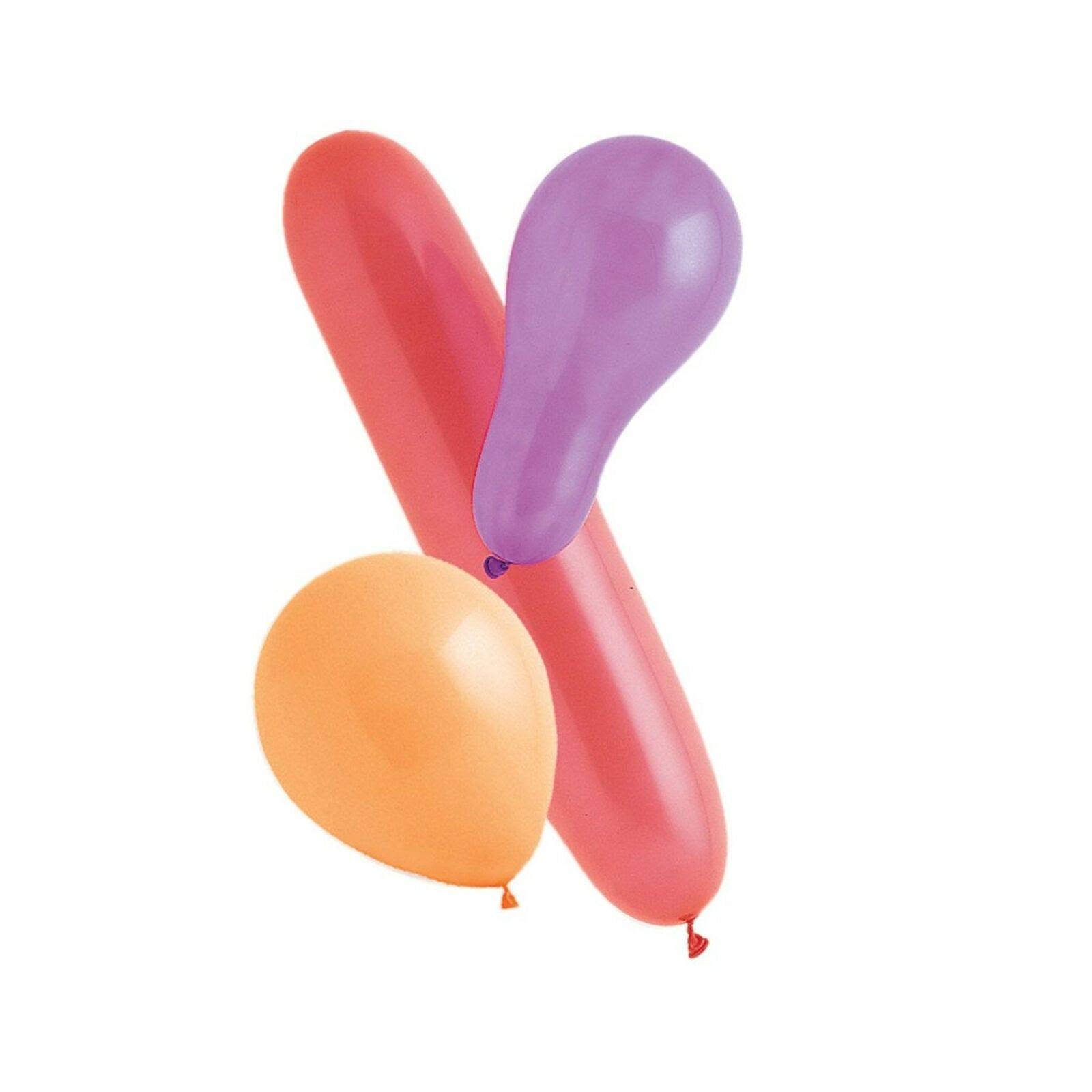 Unique Party Latex Balloons - Assorted Color and Shape, Pack of 100