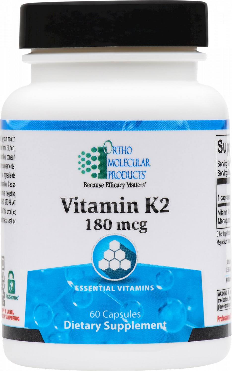 Ortho Molecular Products - Vitamin K2 - 180 mcg - 60 Capsules