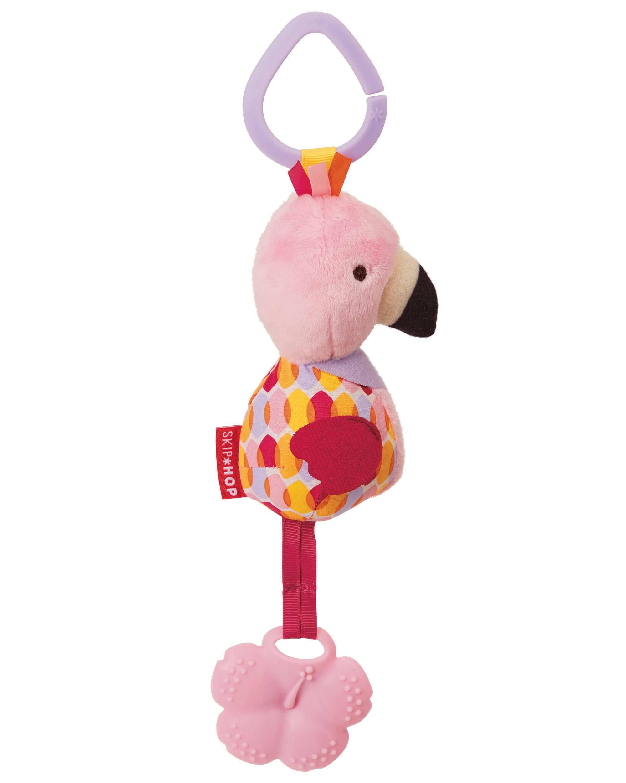 Skip Hop Bandana Buddies Chime & Teether Toy Flamingo