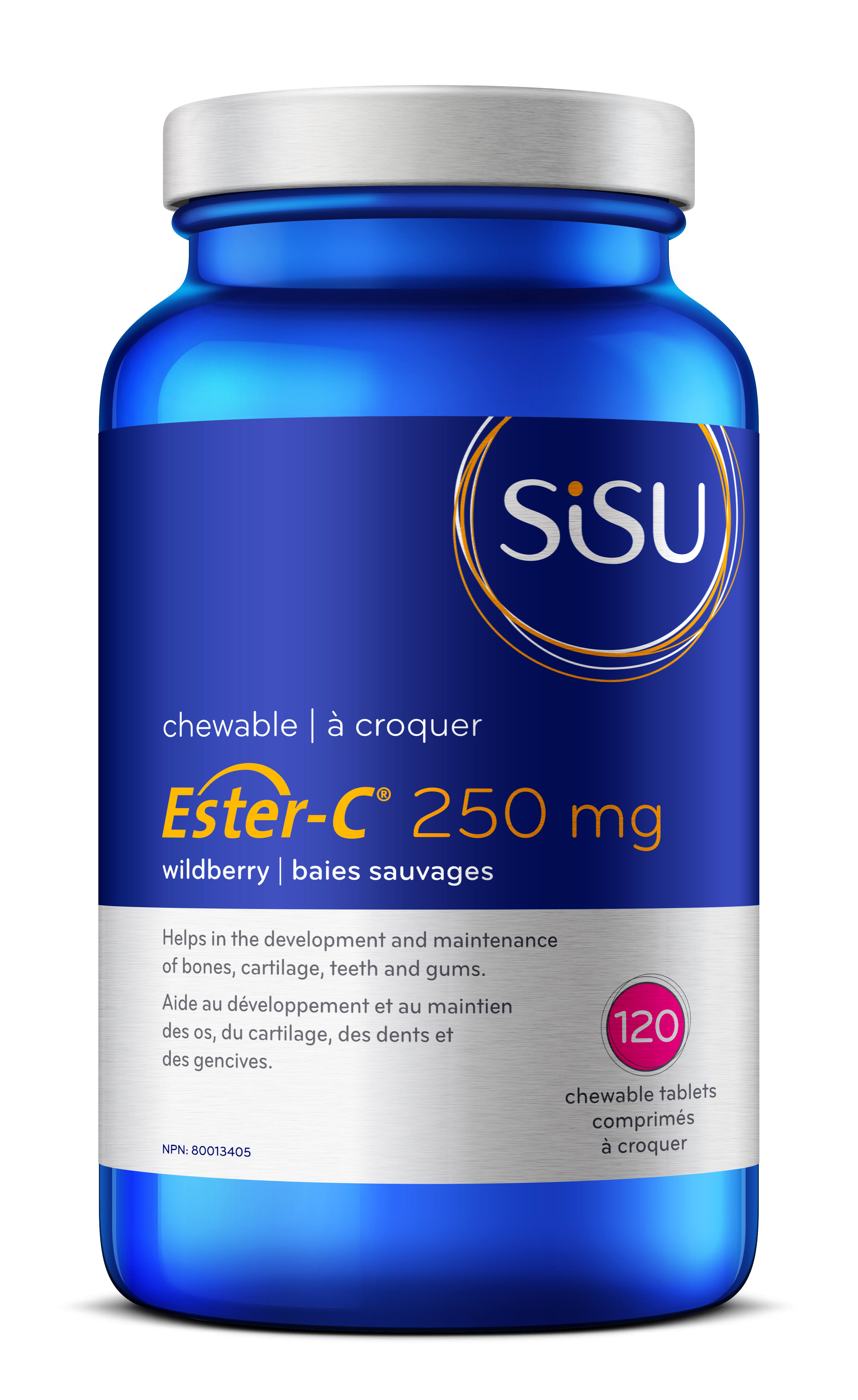 Sisu Ester C Chewable Orange Supplement Tablets - 250mg, 120ct