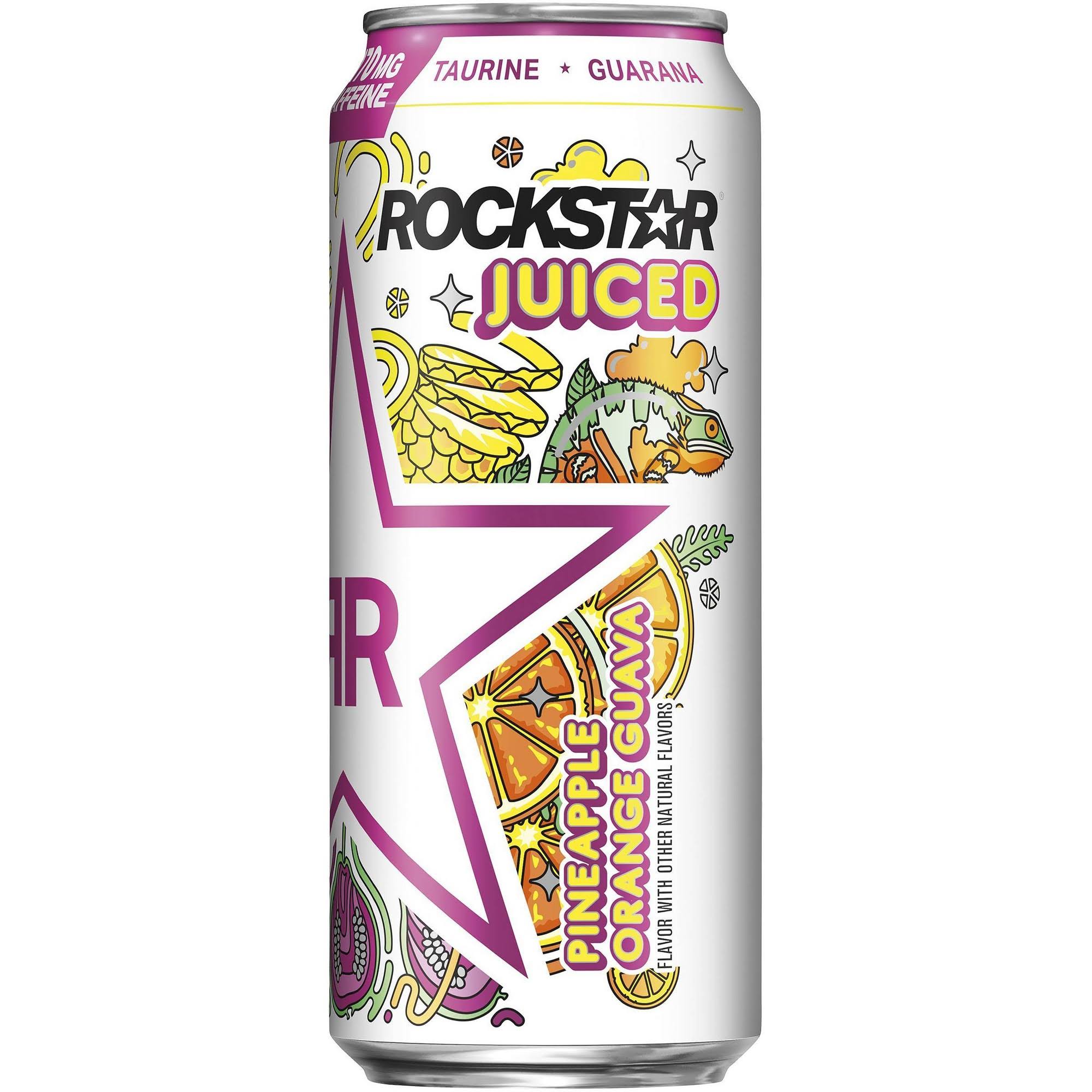 Rockstar Energy Drink, Pineapple Orange Guava, Juiced - 16 fl oz