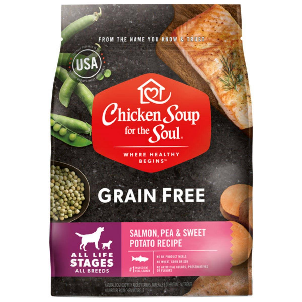 Chicken Soup for The Soul Grain Free Salmon, Pea and Sweet Potato Dry Dog Food - 10-lb