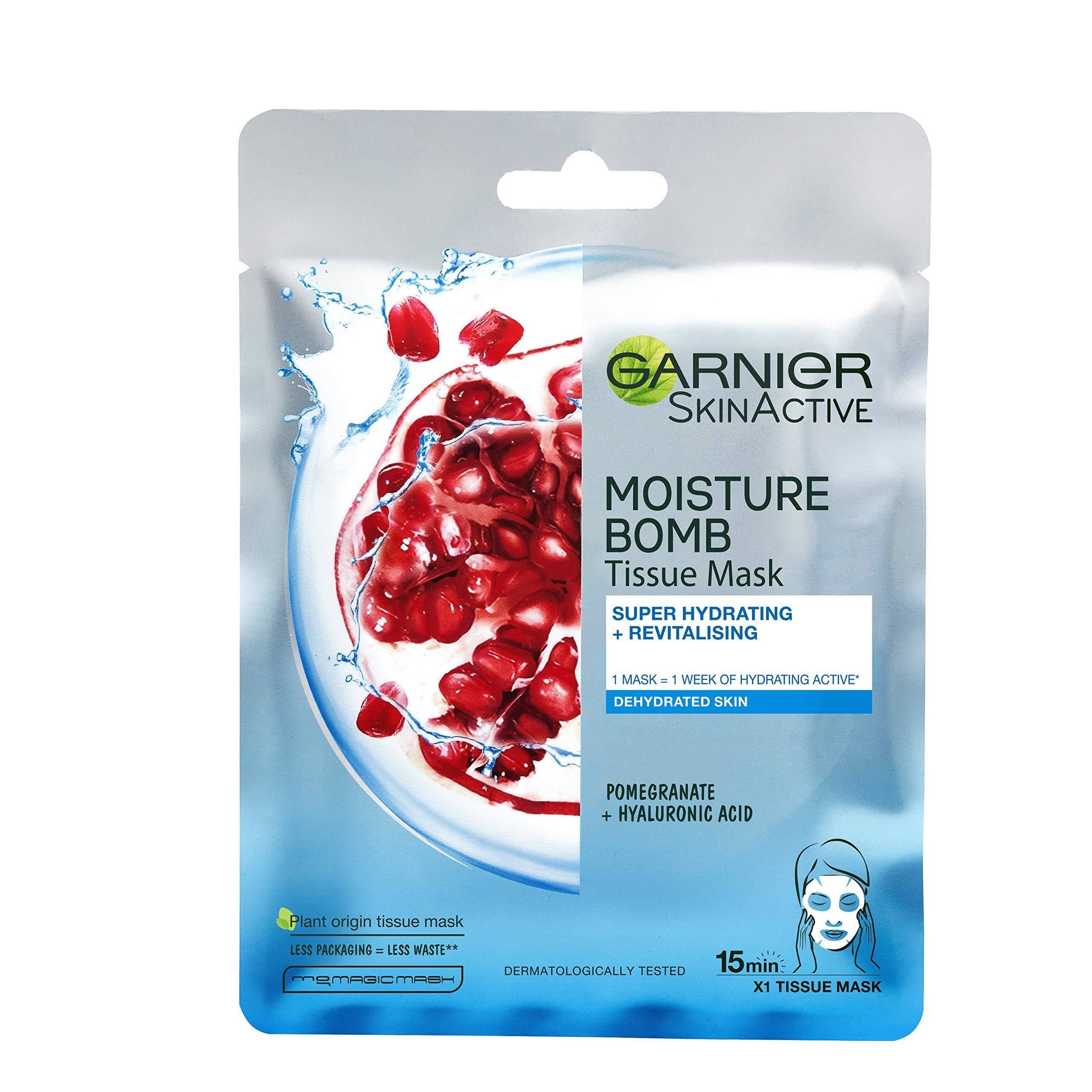 Garnier Moisture Bomb Pomegranate Hydrating Face Sheet Mask - 32g
