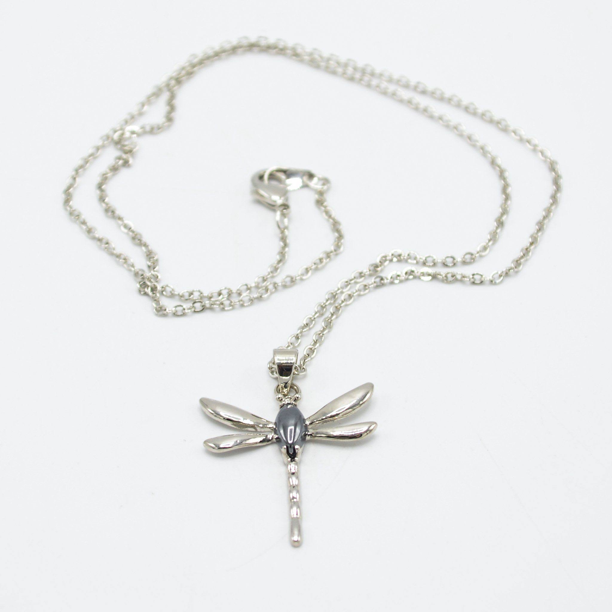 Hematite Dragonfly Necklace