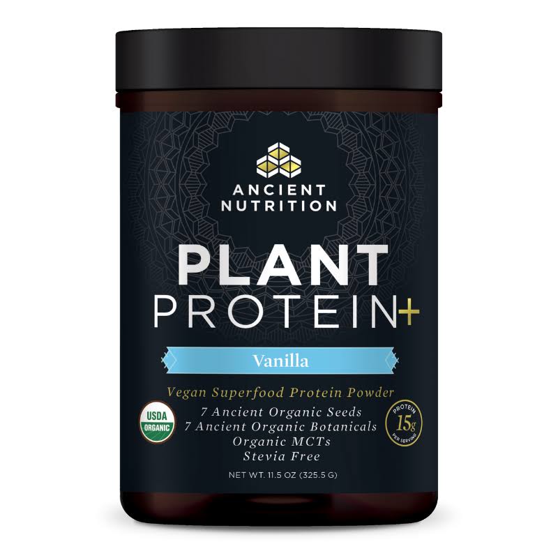 Plant Protein+, Plant Based Protein Powder, Vanilla, Formulated by Dr.