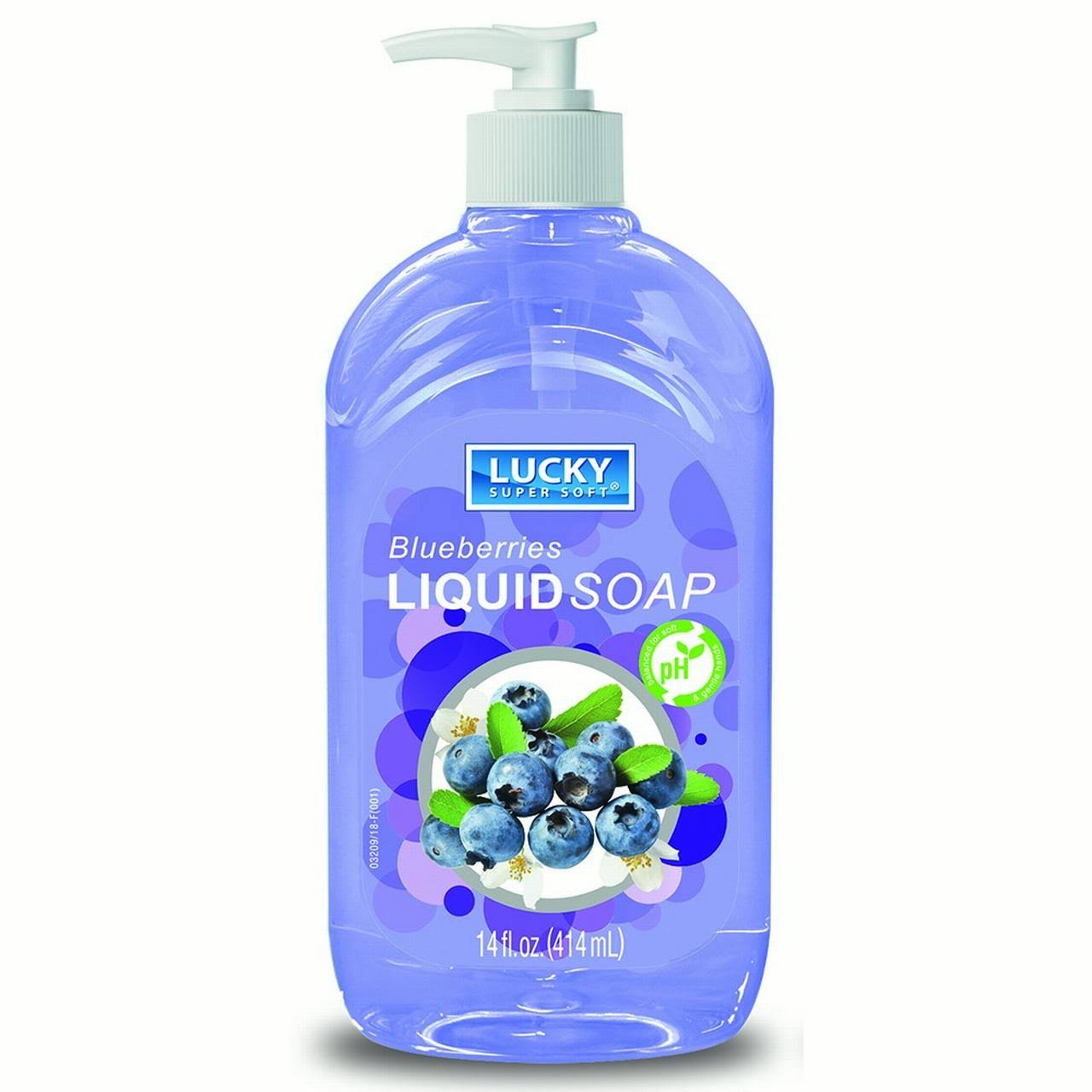 Luck Super Soft Clear Liquid Soap - Blueberries, 14oz