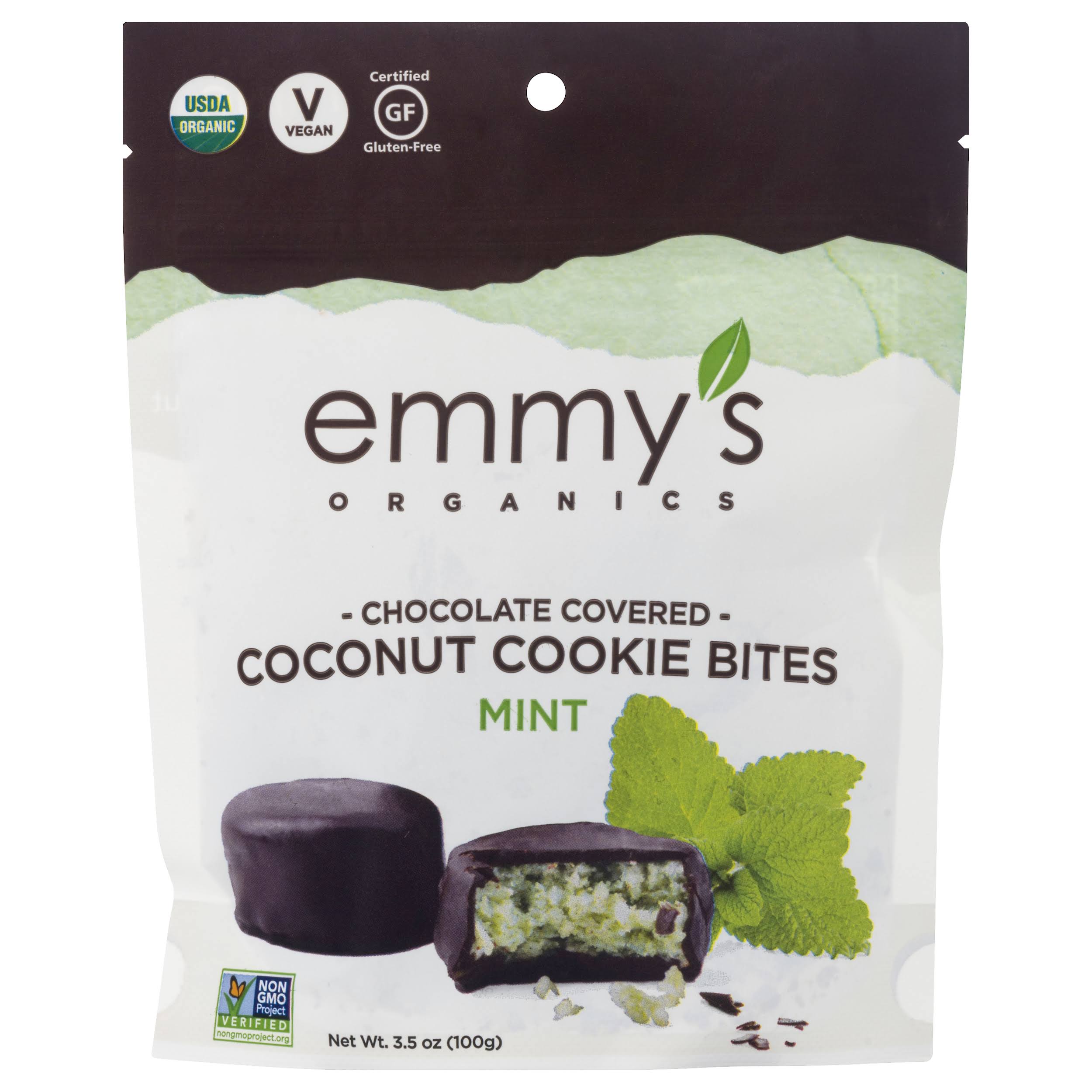 Emmy's Organics - Bites Chocolate Covrd Mint - Case of 6 - 3.5 oz