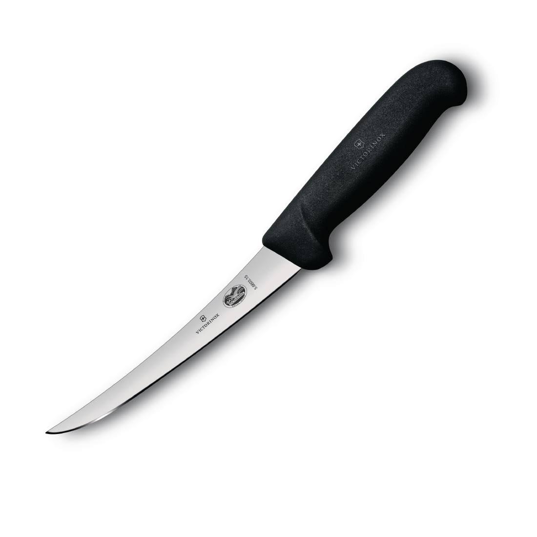 Victorinox Fibrox Boning Knife Narrow Curved Blade 15cm